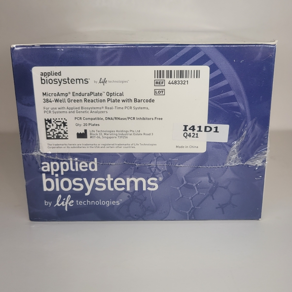 Applied Biosystems MicroAmp 384-Well Green Reaction Plates w/Barcode x20 NIB